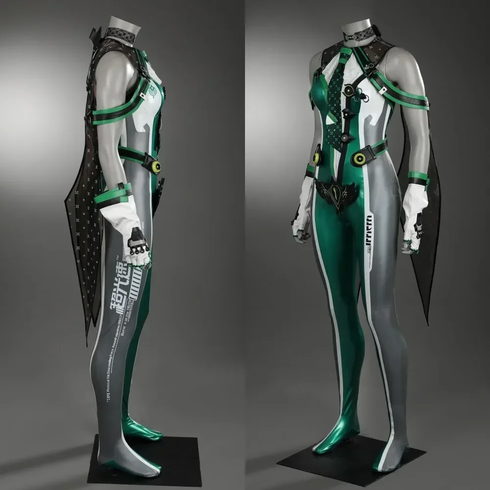 Anime Blade Eve Cosplay Costume Green Jumpsuit Accessories Outfit Full Set Halloween Christmas New Year Stellar Suit Custom Size