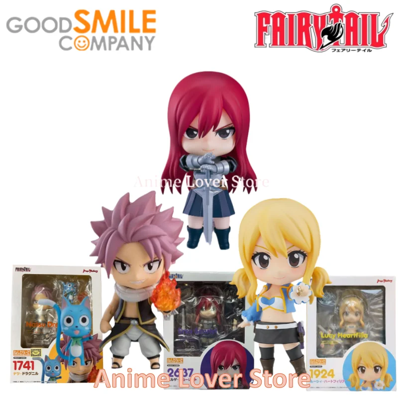 Original Good Smile Nendoroid GSC FAIRY TAIL Anime Figur Natsu Dragneel Lucy Heartfilia Erza Scarlet