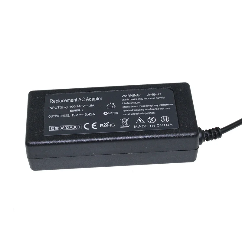 Adaptateur chargeur pour ordinateur portable ASUS Xcape C A450C Y48/s V85 A52F X450 X450L X501LA K42F A8E M2400, 19V, 3.42A, 65W, 5.5x2.5mm