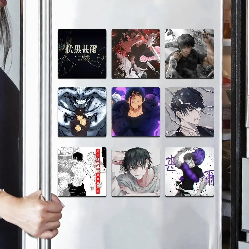 Anime Fushiguro Toji 1pc Fridge Magnet Personalized Magnetic Durable Plastic Square Picture Surface Fridge Magnets