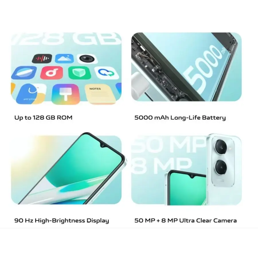 2026 Vivo Y18 Global Edition Smartphone 6.56-inch Display 90Hz Refresh Rate 5000mAh Battery 8GB+256GB Storage view 4