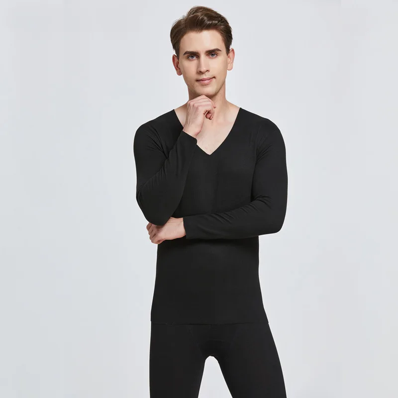 Autumn and Winter Non-marking Women\'s Men\'s Thermal Underwear Set of Thickened Qiu Yi Qiu Pants De Velvet Winter Bottoming Shirt