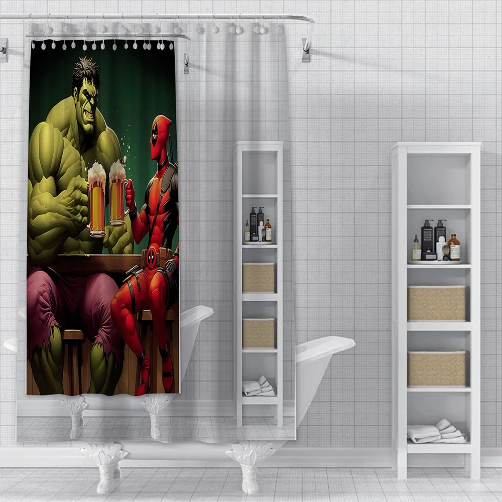 The Incredible Hulk 2 Shower Curtain Waterproof Polyester Fabric Paint Bath Curtains Home Bathroom Decor Curtain With Hook