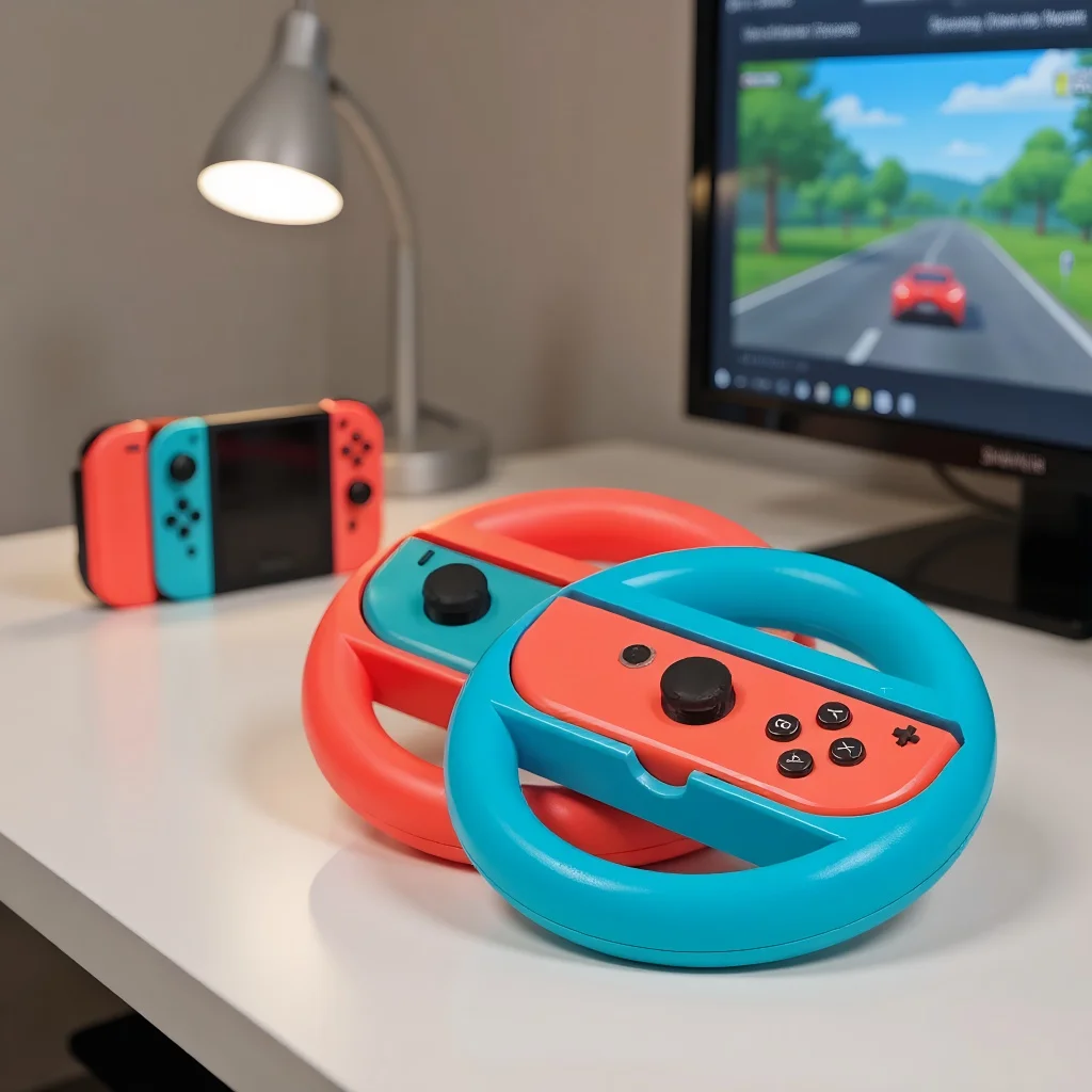 Kit Roda Balap Pro Tournament - Roda Joy-Con dengan Respon Tombol SL/SR Tingkat OEM