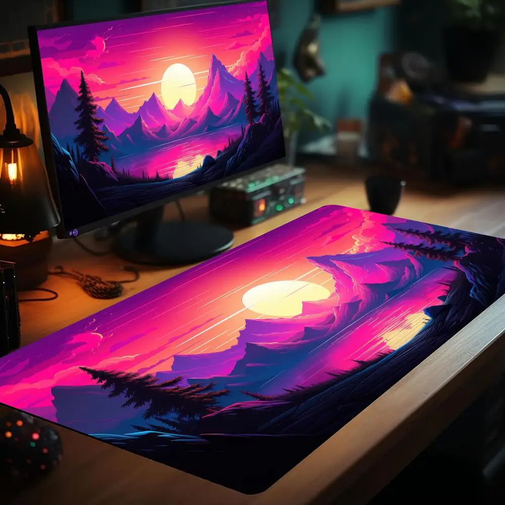 Художественный эстетический пейзаж MTG Playmat Magic Card Battle Mat 35X60CM Настольный коврик tapete Magic mtg Нескользящий прочный сшитый край