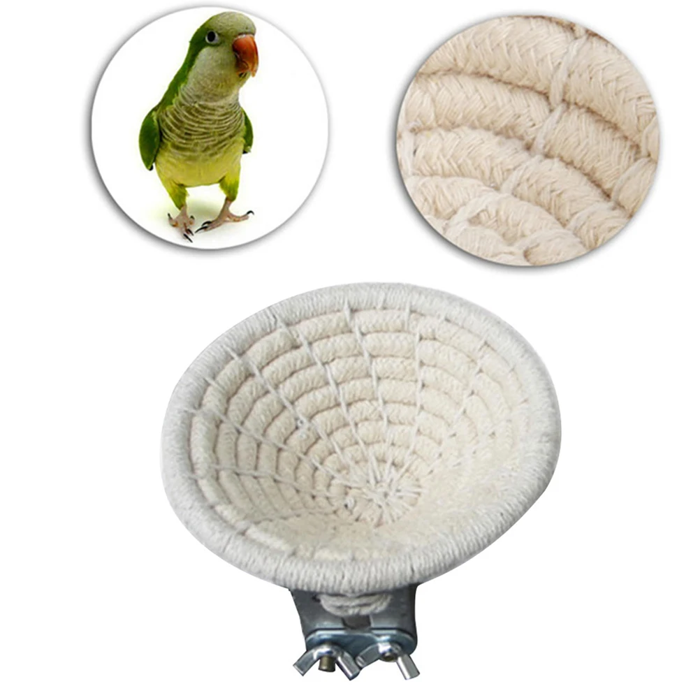 

Cotton Hemp Rope Bird Nest Durable Safe Non Toxic Warmful Parrot Breeding Small Sized Pressure Relief Climbing Biting Habit