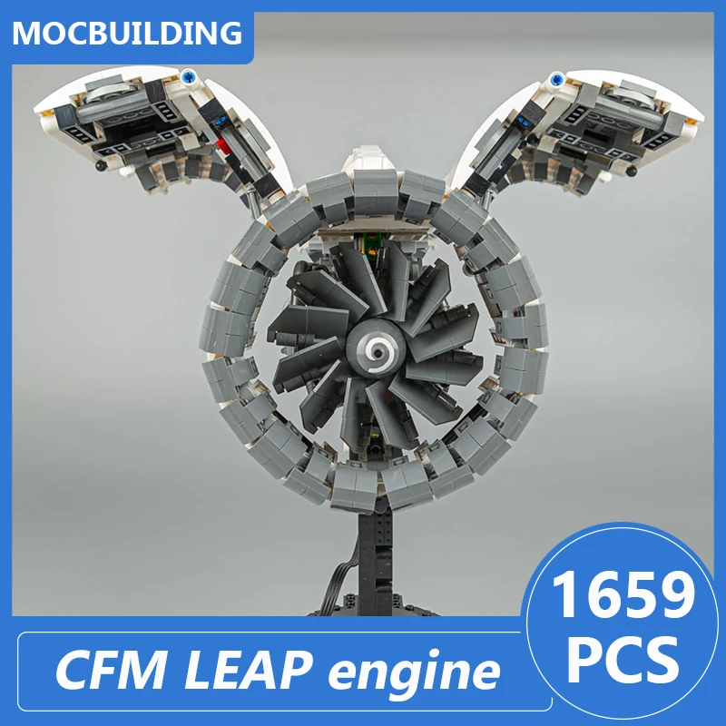 

CFM LEAP Engine Model Moc Building Blocks Diy Assemble Bricks System Educational Creative Collection Toys Xmas Gifts 1659PCS