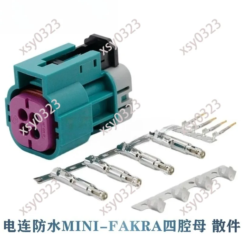 Waterproof AMF Interface Mini-Fakra 4-Cavity Female Connector 818018737 Housing Terminal Kit