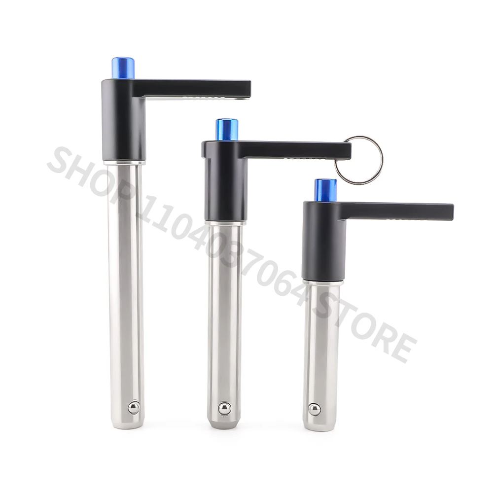 VCN118 Dia 5~25mm Stainless Steel Quick Release Locking Pin L-Handle Ball Lock Pins With Ring Usable Length 10~100mm