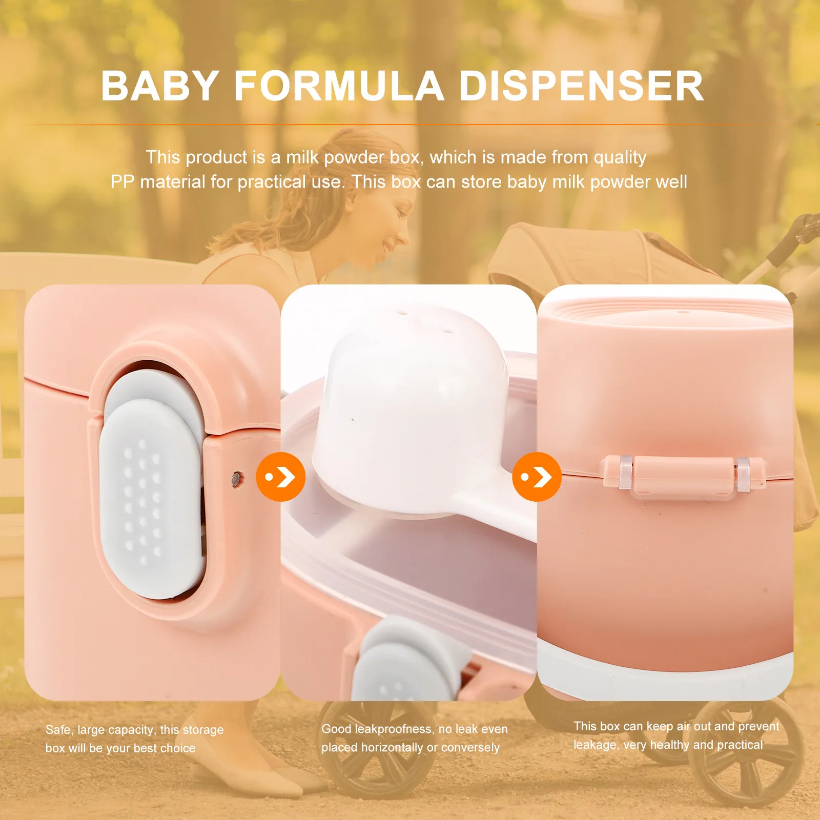 Thickened Formula Holder Airtight Milk Powder Dispenser Portable Sealed Container for Travel Outdoor Safe Large Capacity