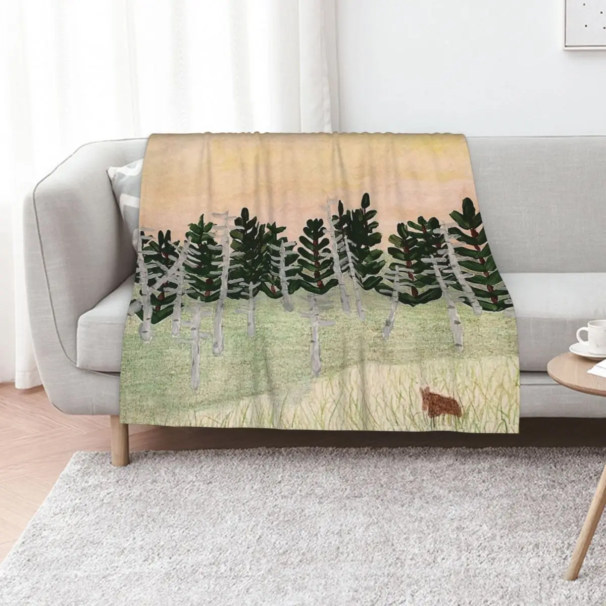 

Moose during Maine sunset: mixed media Throw Blanket Kid'S warm winter Moving Loose Blankets