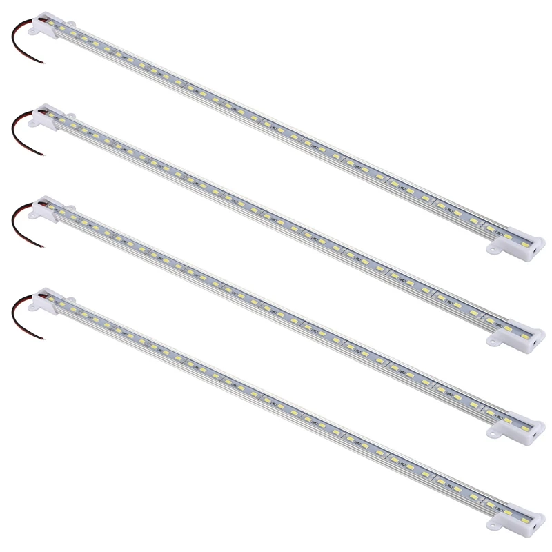 4X 50CM 12V 36 LED 5630 SMD Hard Strip Bar Light Aluminum Rigid White