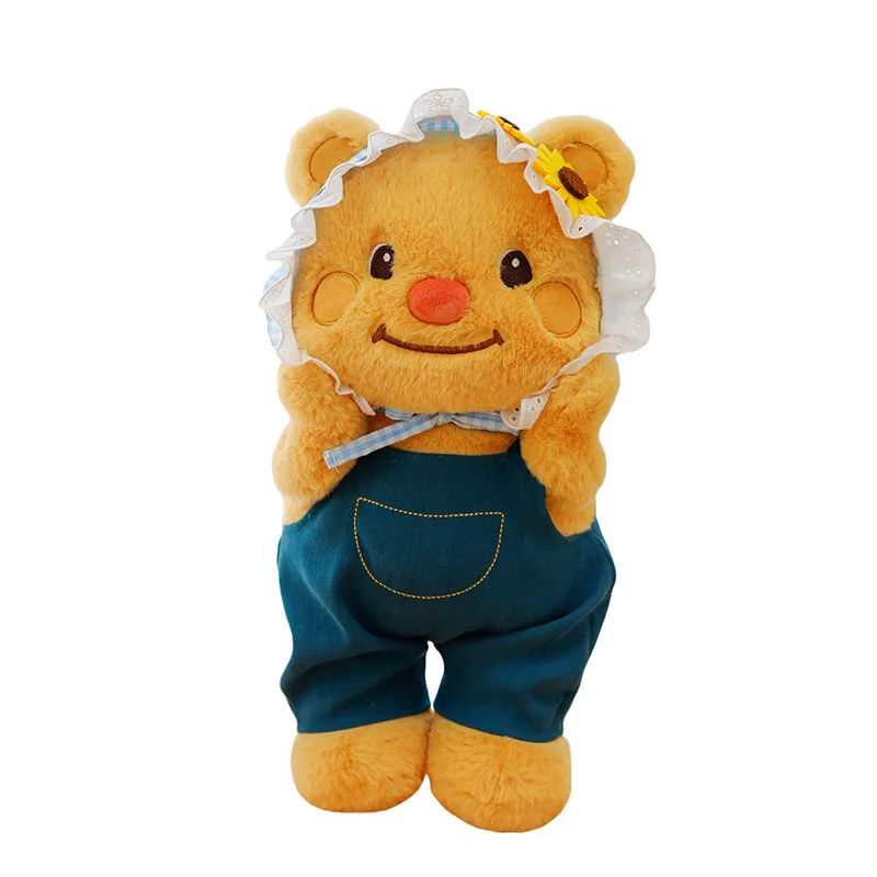 Miniso Süße 35/45/55 cm Butterbear Dressing Denim Butter Bär Schürze Butter Bär Plüschtier Niedliche Kissenpuppe Geben Sie Geschenk