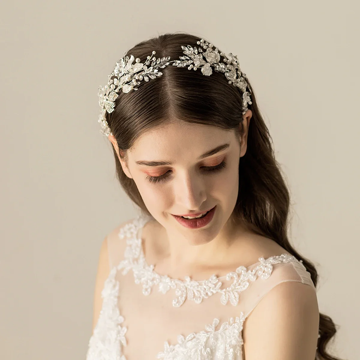 Classic handmade wedding headpiece crystal rhinestone hair band for wedding bridal hairpieces Hair Crown Party accessories image 6