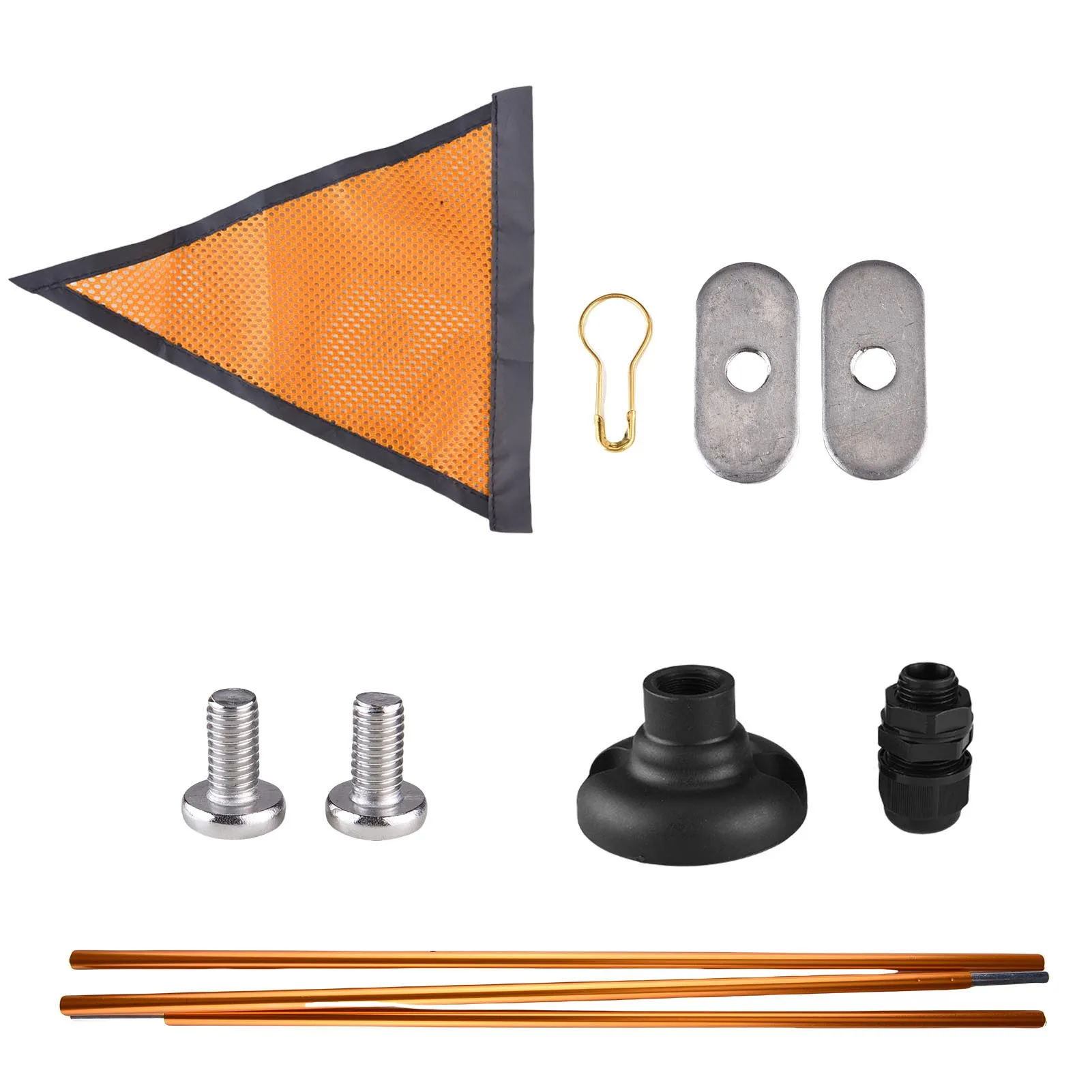 

Флаг безопасности для каяка Треугольный флаг безопасности для каяка с основанием для крепления на столб Высокая видимость для рыбалки на лодке Предупреждающий эффект Флаг для каяка