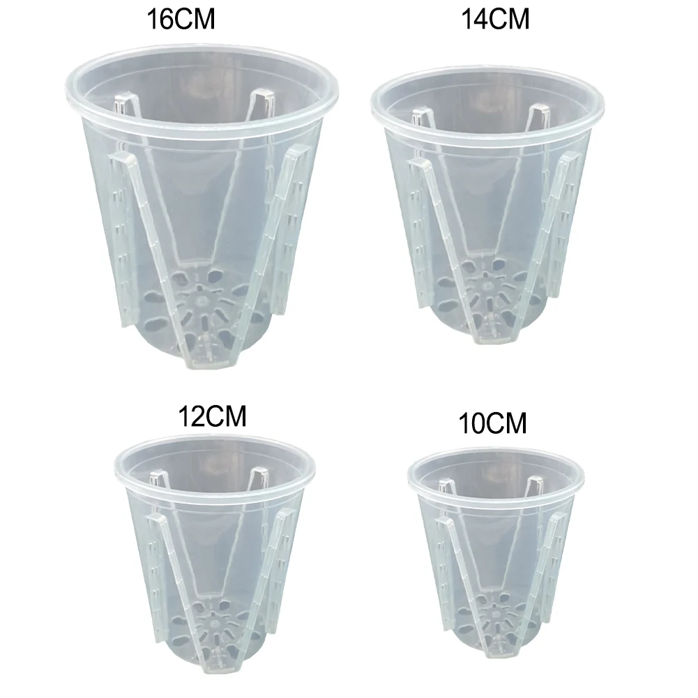 Clear Plastic Orchid Pots With Holes Transparent Flower Pot Succulents Plant For Phalaenopsis Orchid Cattleya Planting