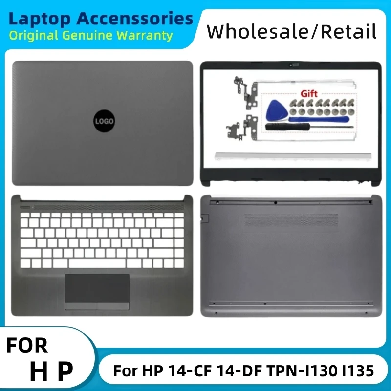 For HP 14-CF 14-DF 14-DK 14-DP 14S-CR 14S-CF 240 245 G8 340 G5 TPN-I130 I135 LCD Back Cover Bezel Palmrest Bottom Case Gray