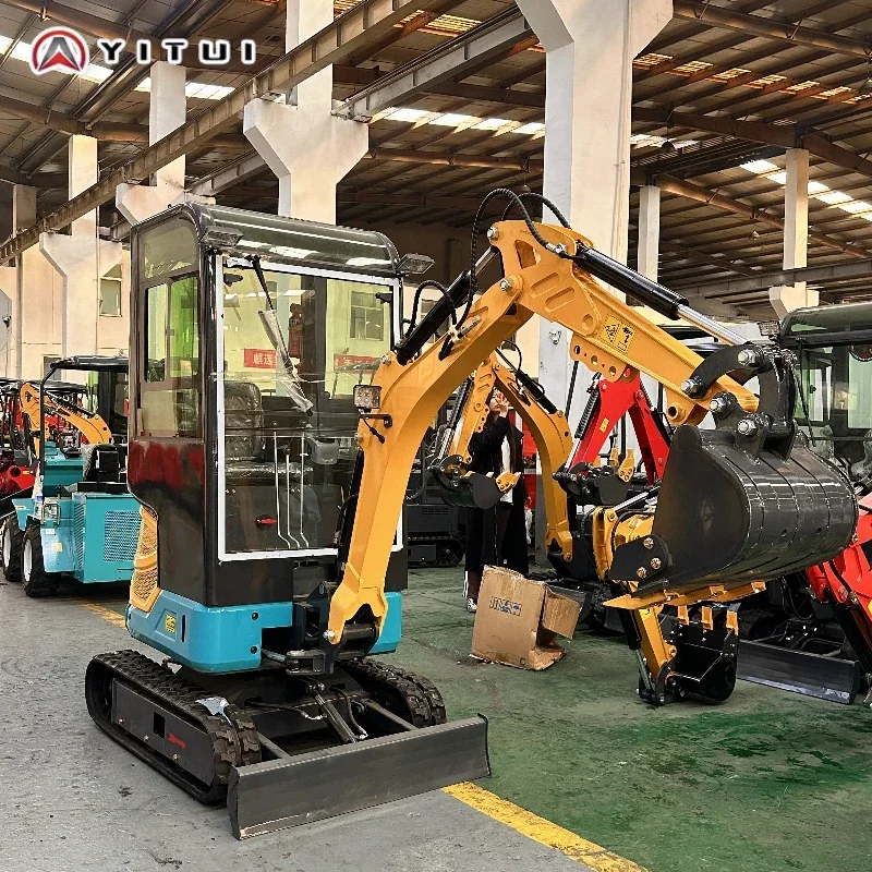 Multifunctionele aangepaste 1,5 ton compacte minigraafmachine Hydraulische dieselgraafmachine Euro 5-gecertificeerd Gratis verzending Minigraafmachine