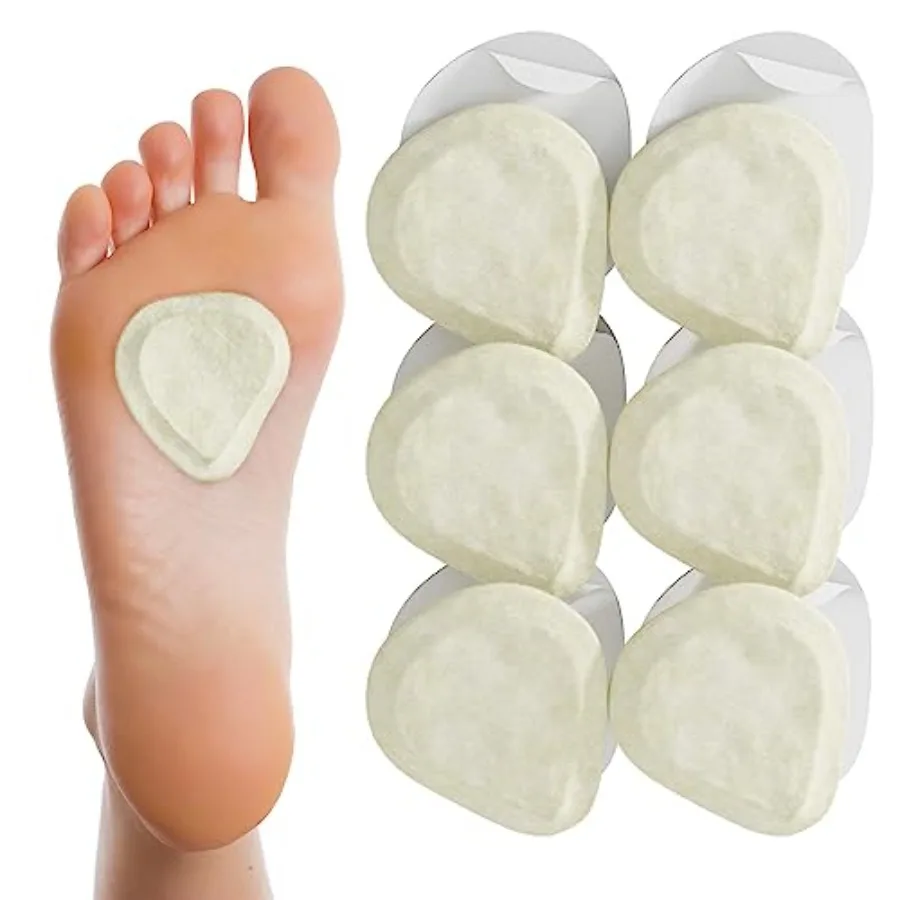 

Metatarsal Felt Foot Pad Skived Cut 1/4" Thick - Made in USA - Felt Metatarsal Pads for Women and Men - Ball of Foot Cushion -