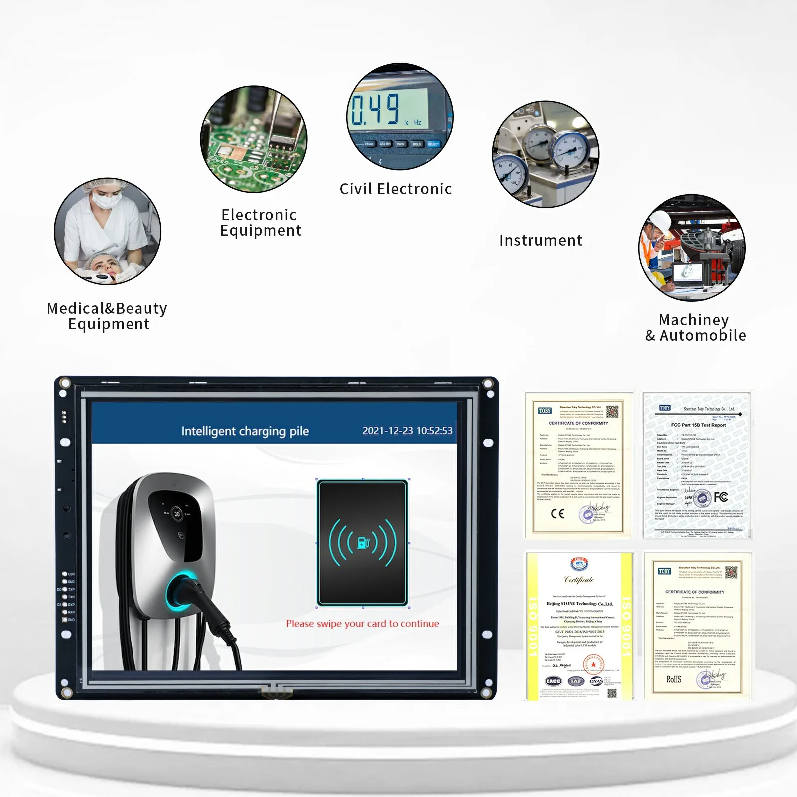 Scbrhmi Een Serie-7 ''Hmi Intelligente Resistive Touch Display Tft Lcd Full-Color Module Ondersteuning Stone Editor