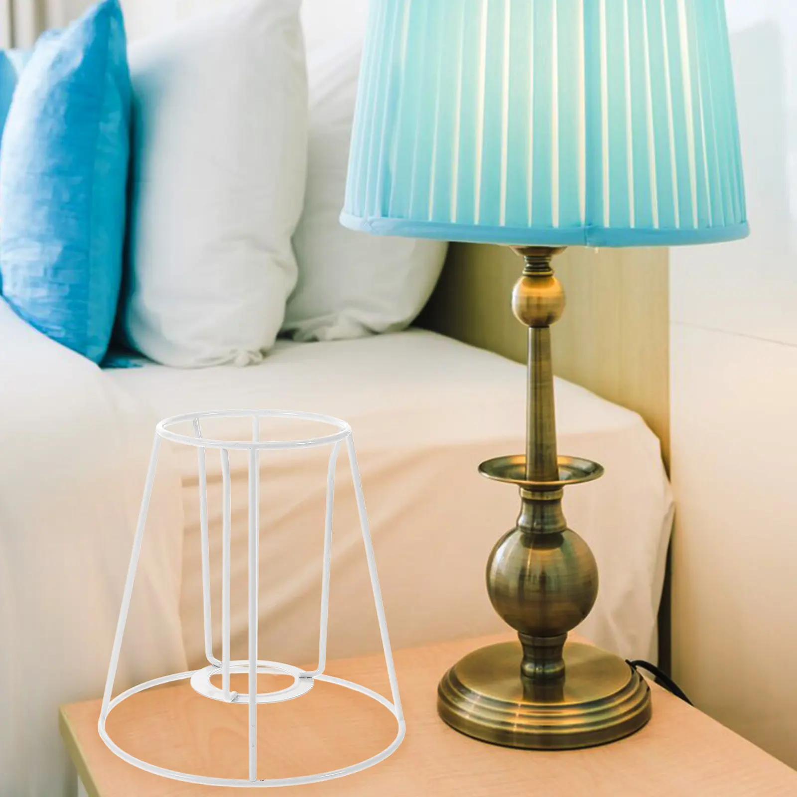 DIY Metal Lampshade Frame Wire Lamp Shade Rack for Table Desk Light Fixture Decoration Craft Supplies Lampshade Making Frame