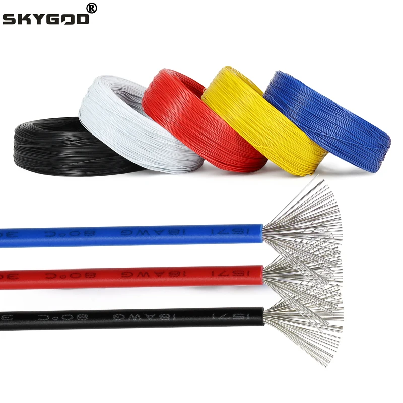 5~500m UL1571 Electronic Cable 32 30 28 26 AWG Environmental PVC Insulated Tinned Plated DIY Line LED Copper Wires