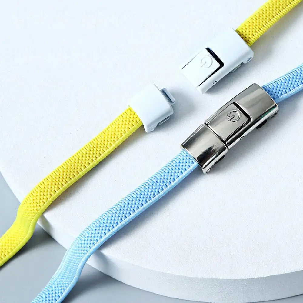 Fashion  Adult Unisex Sports Flat Sneakers 1 Second Locking ShoeLaces Lazy Laces Strings No Tie Shoe laces
