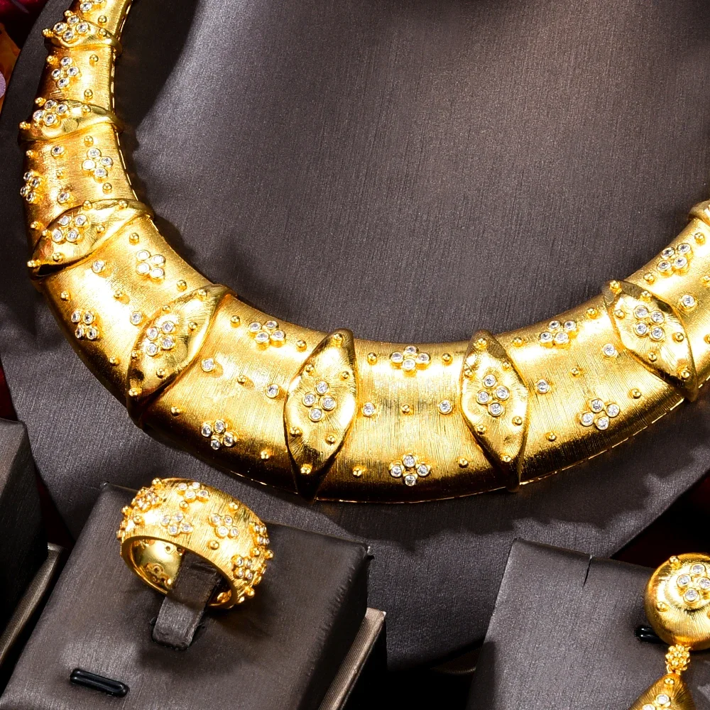 

Missvikki Famous Brand Bling Sequins Luxury Africa Dubai Jewelry Sets For Women Wedding Party Zircon Wedding Bridal Jewelry Sets