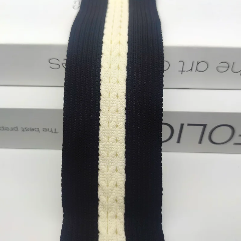 Jacquard knitted belt with soft micro elastic pants, side strips, clothing accessories, decorative belt, widened clothes