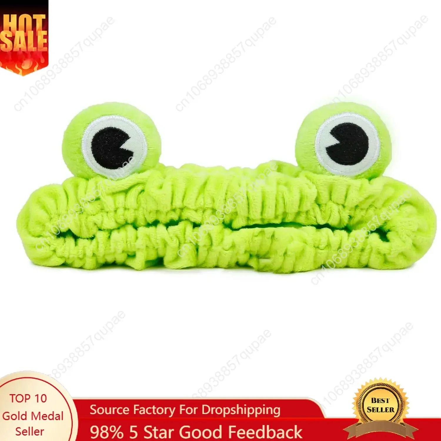

Skincare Headbands for Washing Face Frog Spa Headband Makeup Cute Animal Facial Hair Band for Girls Soft Elastic Shower Head Wra