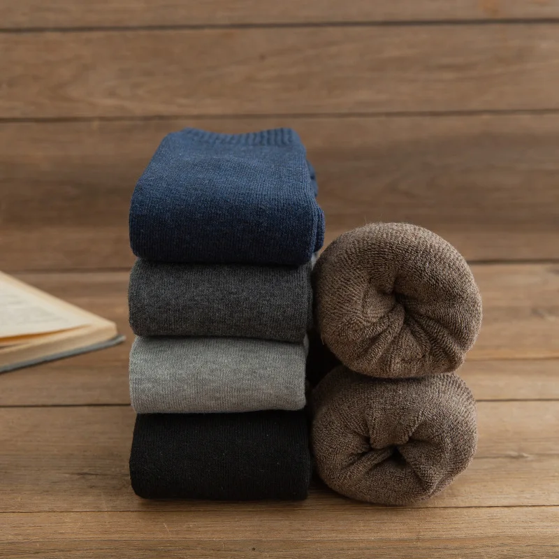 1 أزواج الشتاء الرجال جوارب طويلة إلى الركب الصوف الدفء أطول تخزين جوارب ضغط القطن رشاقته غطاء العجل Sokken هدية