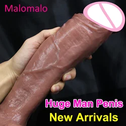 5 Sizes Realistic Man Thick Huge Dildo Soft Anal Plug Vaginal Masturbators Penis Adults Sex Toy for Women Suction Cup Big Dick