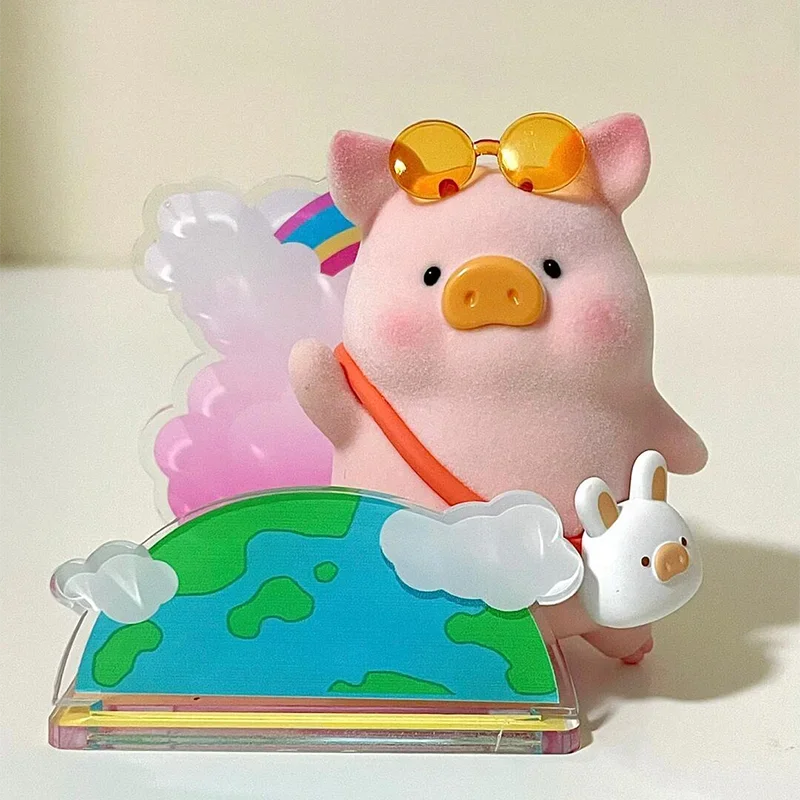 LuLu Pig Travel Series Blind Box Cute Action Figure Fashion Toys Animation Peripheral Tabletop and Room Decoration Surprise Gift