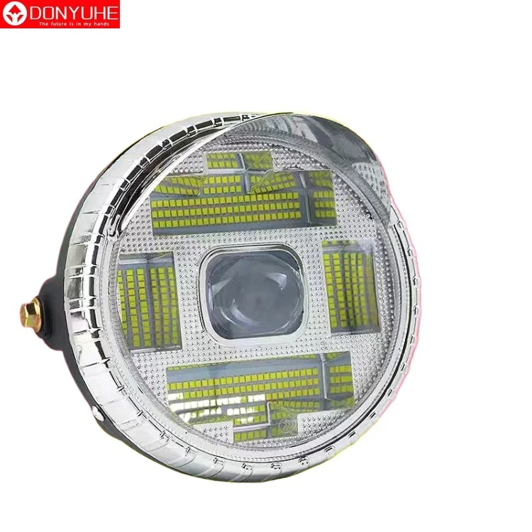 Conjunto de faros delanteros LED superbrillantes para triciclo eléctrico 12V 48V 60V Universal impermeable