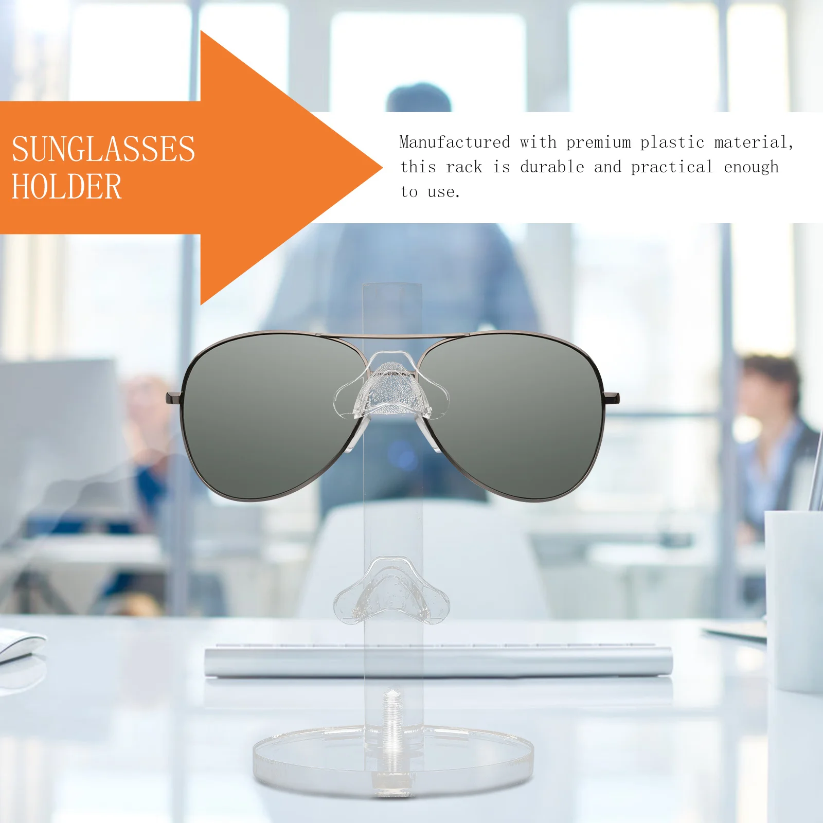 

s Eyeglass 15CM High 18MM Stick Sunglasses Stand Transparent Display Rack for Home Shop Store Sunglasses ganizer