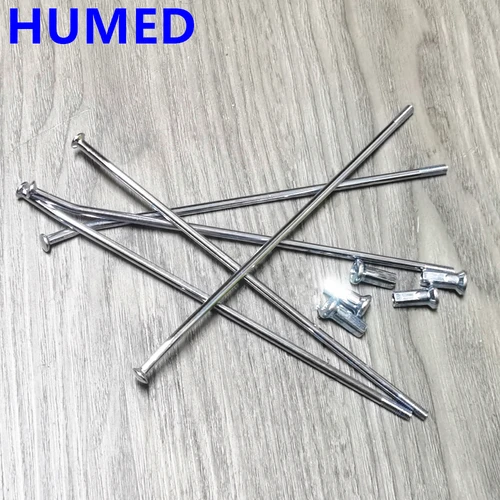 5 unids/lote radios de motocicleta 45 # Diámetro de acero 3,18/3,5/4,0mm 152mm-250mm radios de alambre de acero para motocicleta todoterreno de carreras