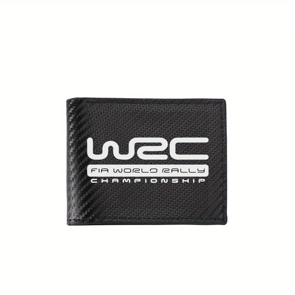 

WRC text and rally sport logo Men's Wallets Simple Business Modern Stylish Printing Design Gifts For Father Boyfriend Christmas