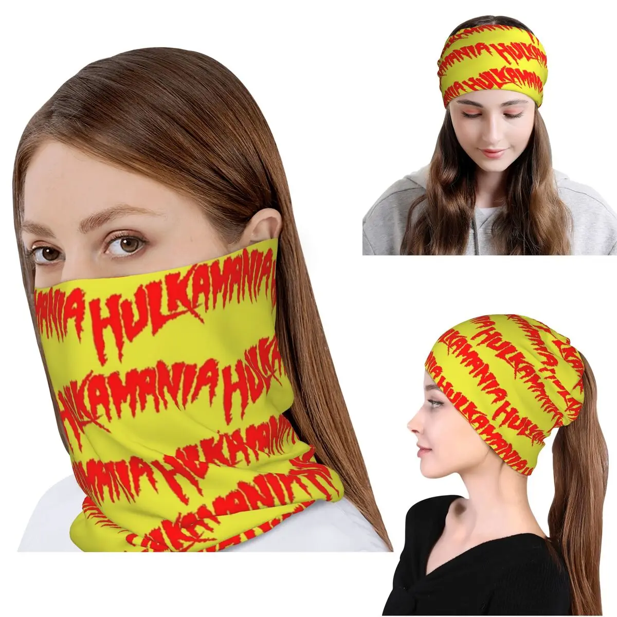 

Hulk Hogan Hulkamania Bandana Neck Gaiter Wrap Mask Scarf Multi-use Face Mask Beanies Hat for Men Women Adult Breathable