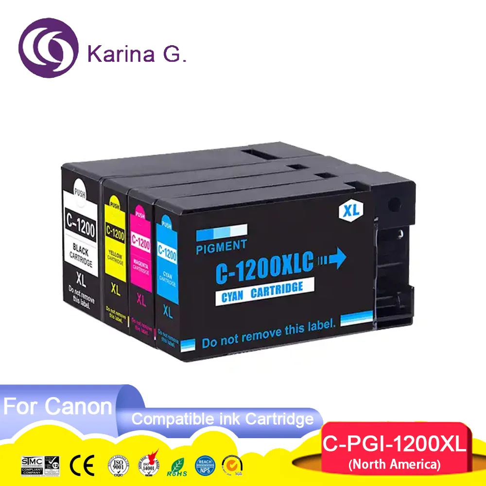 1200XL PGI-1200 PGI1200XL Premium Compatible Color Inkjet Ink Cartridge for Canon MAXIFY MB2020/MB2120/MB2320/MB2720 Printer