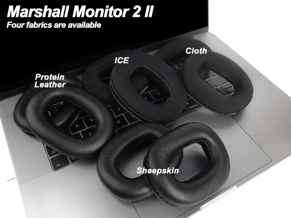 Zamiennik dla Marshall Monitor 123 I II III Bluetooth ANC pałąk na głowę nauszniki poduszki na słuchawki nauszniki ze skóry białkowej — zdjęcie produktu 3
