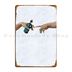 Vape Smoking Touching Hand Metal Plaque Poster Club Classic Decoration Designing Wall Decor Tin Sign Poster