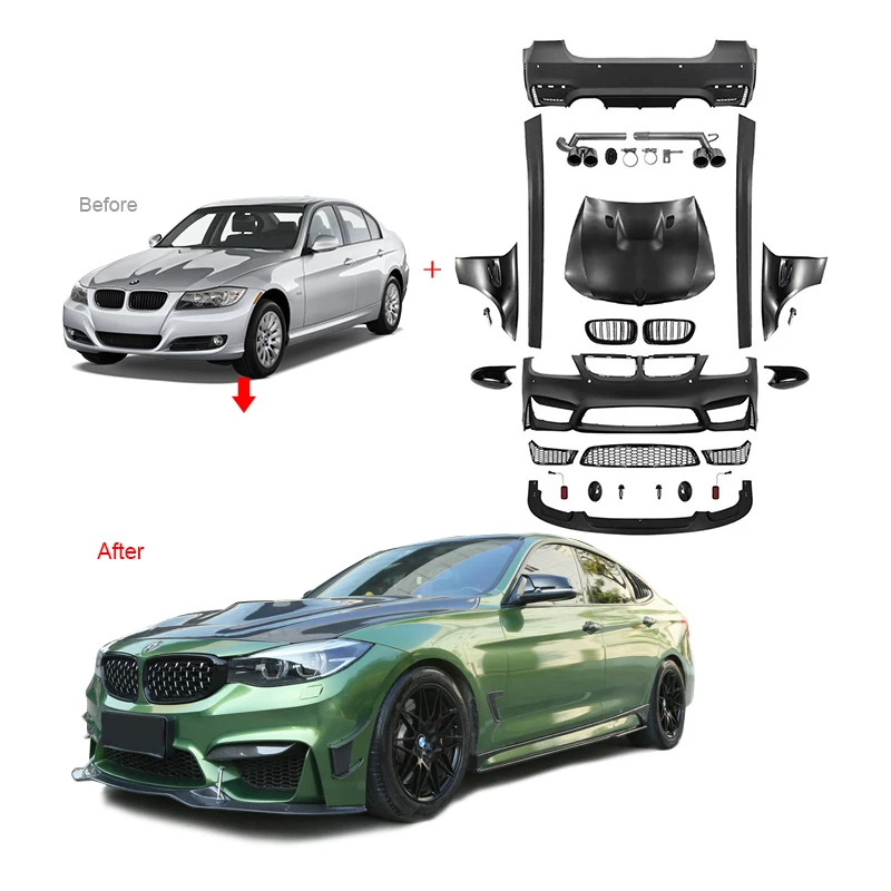 

Modified Factory M-Tech Bodykit ABS Carbon Fiber Car Body Kit Bumper Grille Facelift For E 90