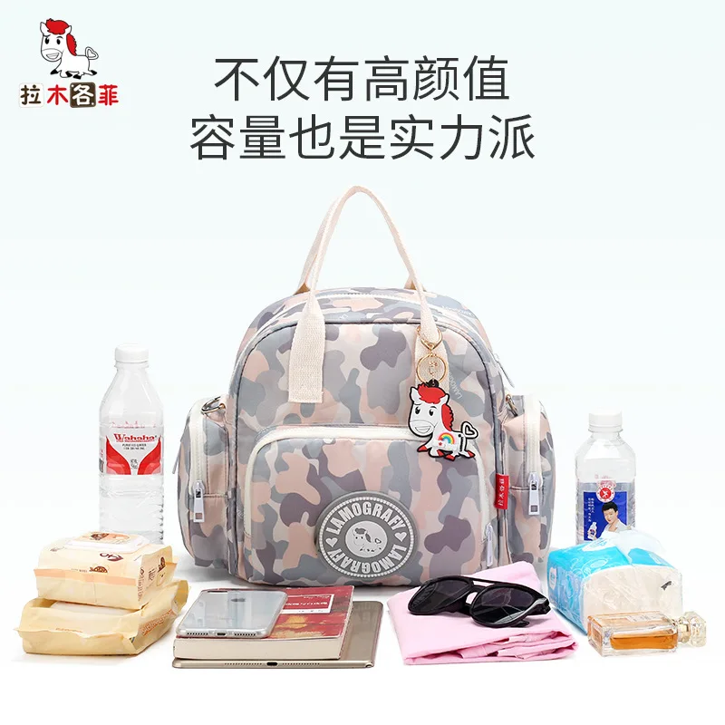 Neue gedruckt mama tasche kleine multi-funktion mode mutter tasche einzelnen schulter kreuz-körper mutter und baby tasche