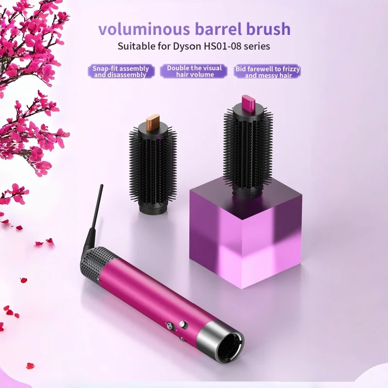 

Curling Comb Round Volumizing Brush Attachment for Dyson HD16 HS01 HS05 HS08 Styling Tool for Loose Curly Hair Auto Curler