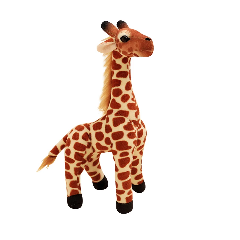 Boneca girafa simulada fofa, animal da floresta da vida real recheado, brinquedo de pelúcia infantil, presente de aniversário e Natal, brinquedo infantil, 30 cm, 48 cm, 60cm