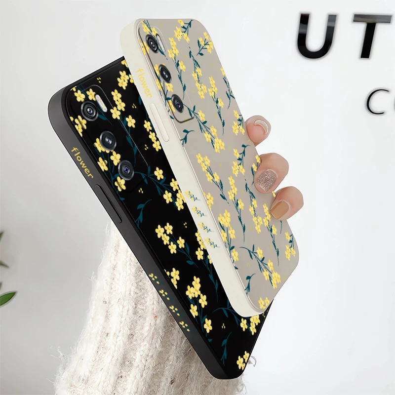Custodia per telefono con motivo floreale per Vivo V30 Pro V27E V27 V29E V50 V25 V25E V23E V23 V21E V2O SE Custodia morbida in silicone TPU antiurto