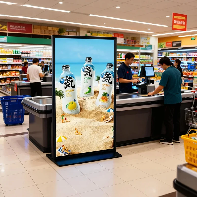 Displays Lcd Display Advertising Free Standing Screen Digital Signage Floor Standing Advertising Display Full Tv