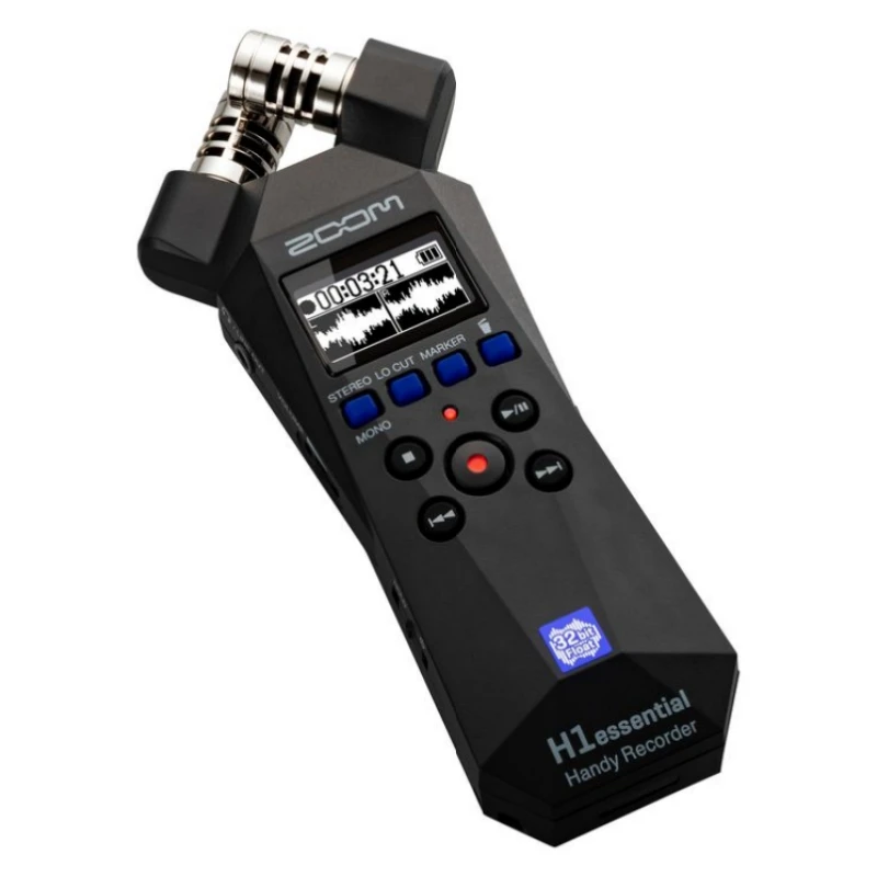 مُسجلات التكبير اليدوية الأساسية h1 ، مُسجلات FloRecording 32-بت ، + + + dB SPL ، و 90 ° XY Mics للمبدعين والموسيقيين والأفلام