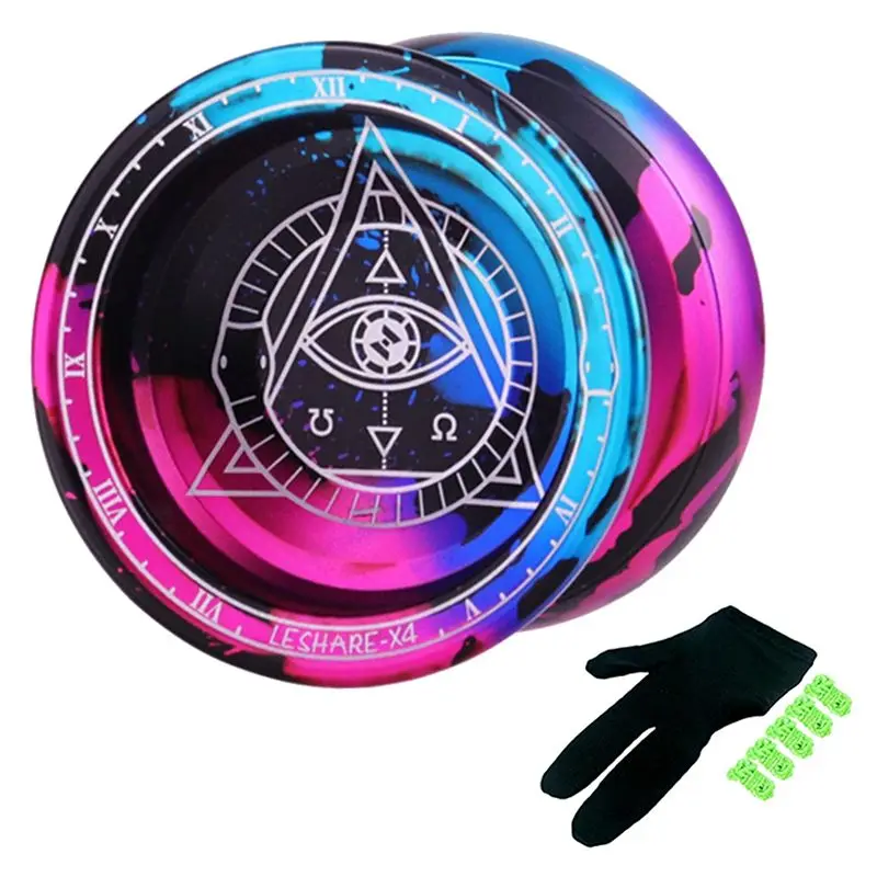 AA748 Superior Professional Yoyo Alloy Unresponsive Yoyo 10 Ball Bearing Yoyo for Advanced Player Kids Beginner, 5