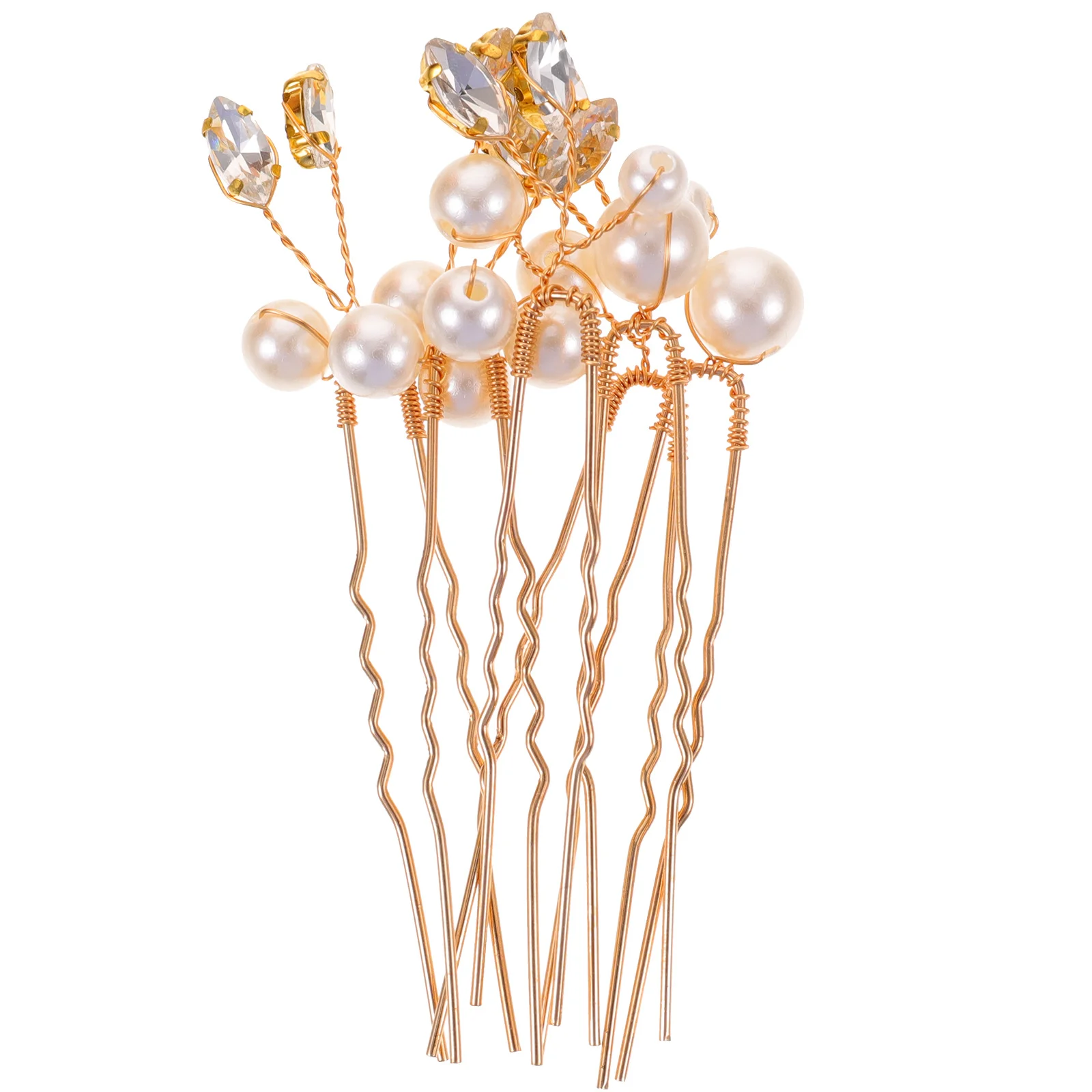 6 قطع من دبابيس الشعر المصنوعة من حجر الراين لؤلؤ الزفاف وإكسسوارات شعر الزفاف لوصيفات العروس والمناسبات الخاصة دبوس شعر من حجر الراين واللؤلؤ #5